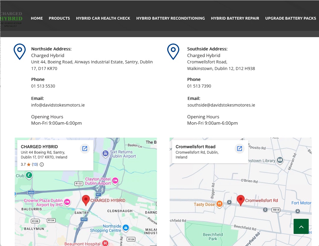 Website example: Email