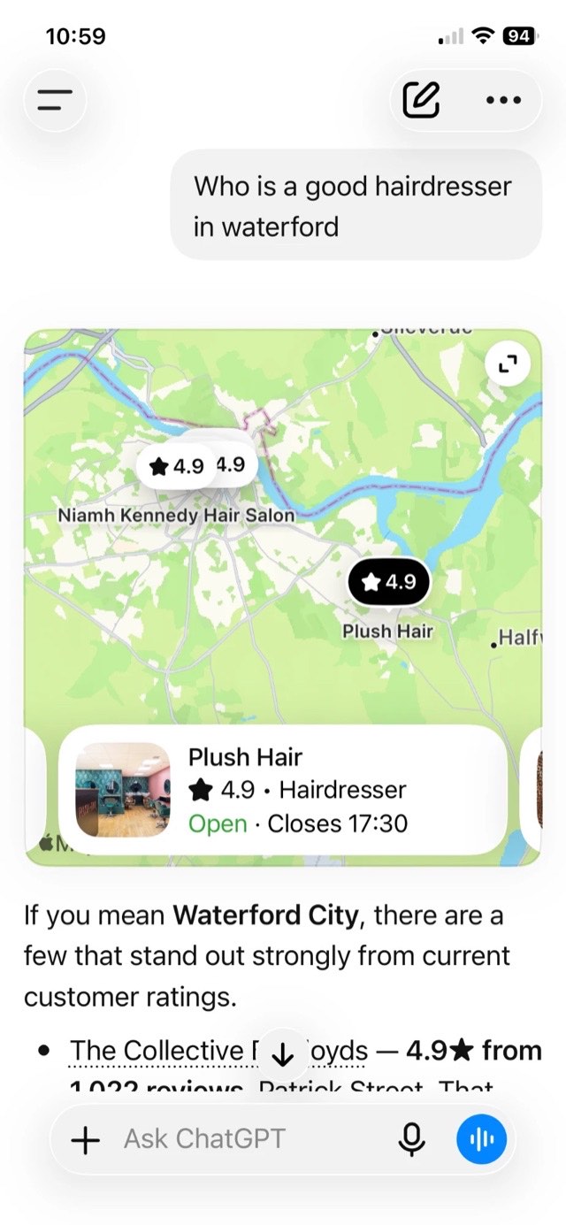 AI recommendation: what a customer sees